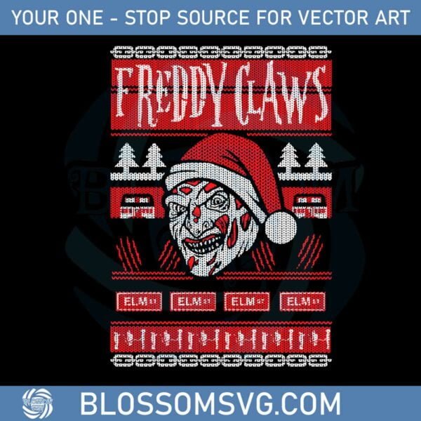 Ugly Christmas Sweater Freddy Claws Svg Graphic Designs Files
