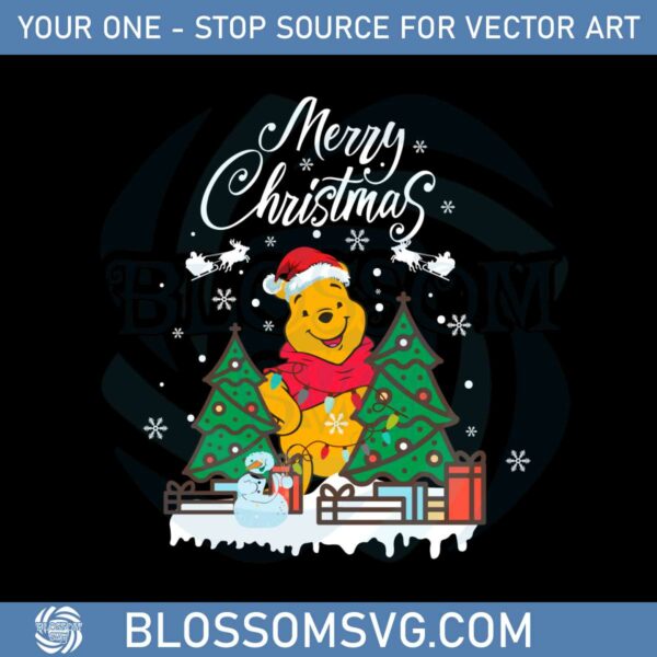 Winnie The Pooh Christmas Svg Files For Cricut Sublimation Files