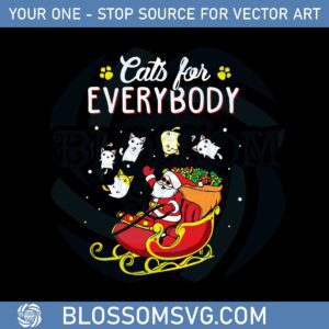 Cats For Everybody Christmas Cat Svg Graphic Designs Files