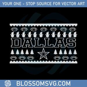 Dallas Cowboys Ugly Christmas Svg Graphic Designs Files