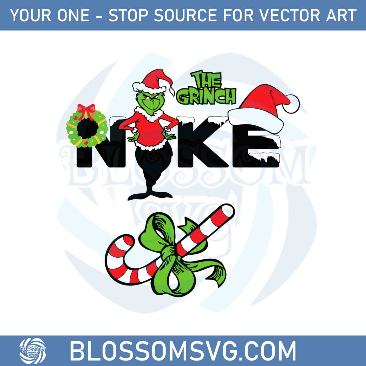 The Grinch Nike Candy Logo Svg For Cricut Sublimation Files