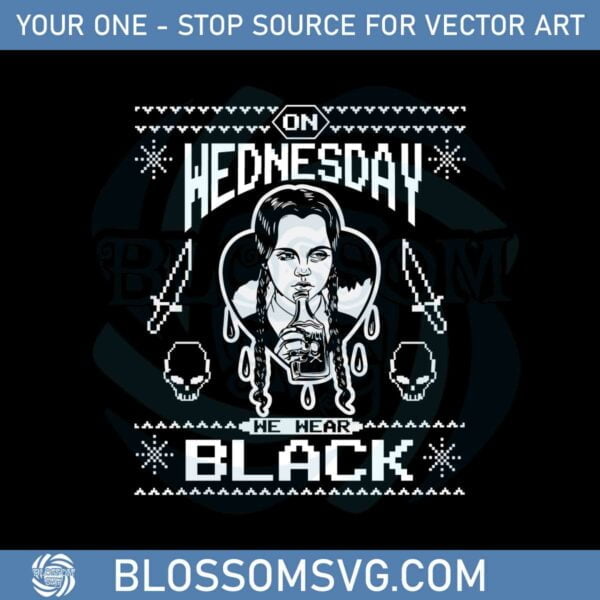 On Wednesday We Wear Black Svg Graphic Designs Files