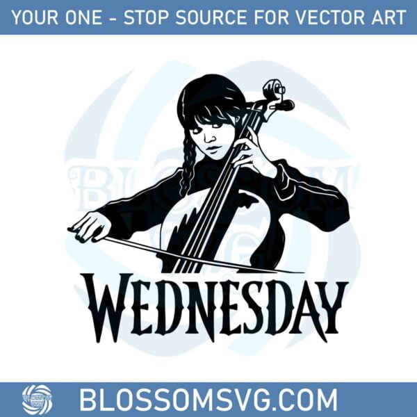 wednesday-addams-playing-cello-svg-graphic-designs-files