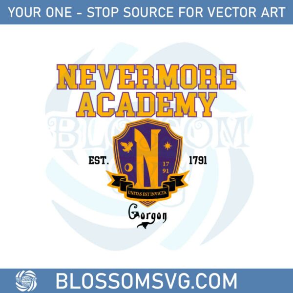 gorgon-nevermore-academy-logo-svg-graphic-designs-files
