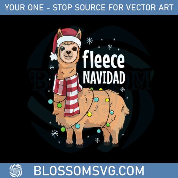 feliz-navidad-llama-fleece-funny-christmas-lights-svg-cutting-files