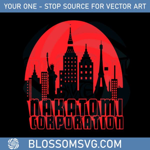 Nakatomi Plaza Corporation Red Sunset Svg Graphic Designs Files