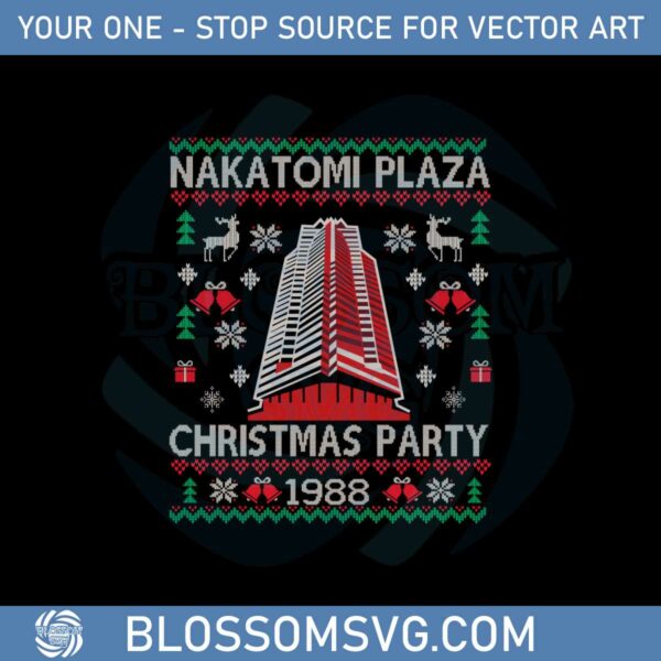 Nakatomi Plaza Christmas Party 1988 Svg Graphic Designs Files