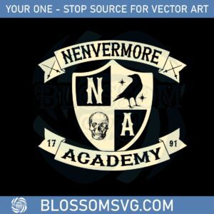 Wednesday Nevermore Academy Svg Graphic Designs Files