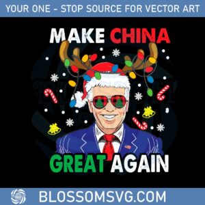 Make China Great Again Joe Funny Anti Biden Ugly Christmas Svg