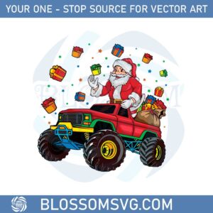 santa-claus-christmas-riding-monster-truck-svg-cutting-files