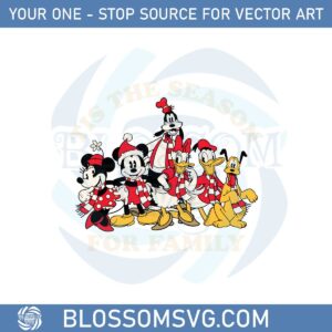 Disney's Mickey Christmas Season For Family Svg Cutting Files