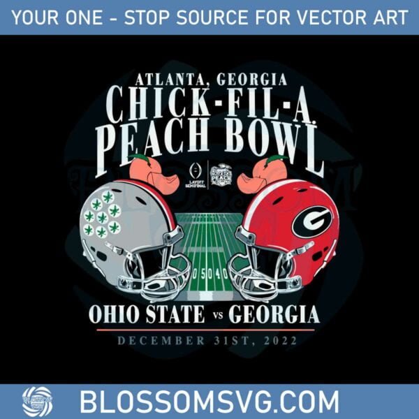 georgia-bulldogs-vs-ohio-state-buckeyes-college-football-playoff-2022-svg