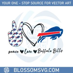 Peace Love Buffalo Bills, Svg Png Dxf Eps Cricut Silhouette - free svg  files for cricut