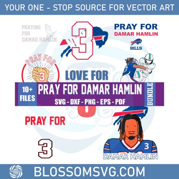 pray-for-damar-hamlin-bundle-svg-graphic-designs-files