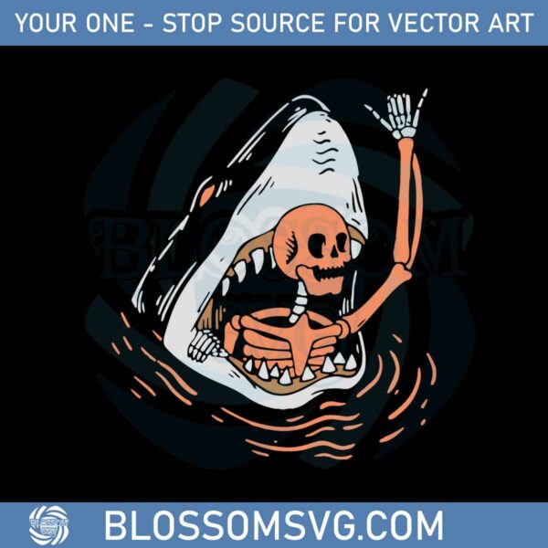 Shark Bite Skeleton Black History Month Svg Graphic Designs Files