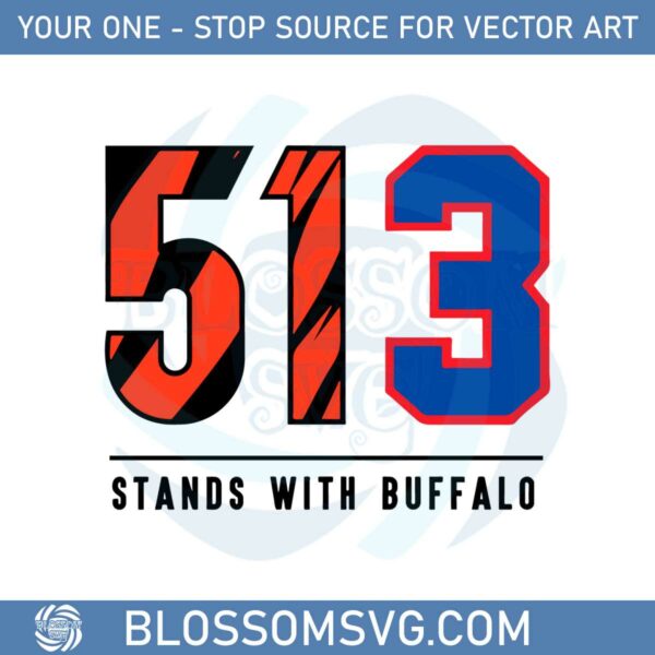 513-stands-with-buffalo-pray-for-damar-hamlin-svg-cutting-files