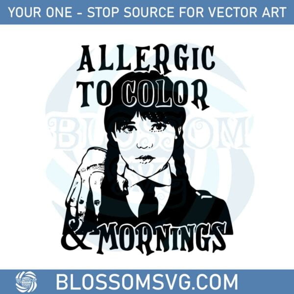 allergic-to-color-wednesday-addams-svg-graphic-designs-files