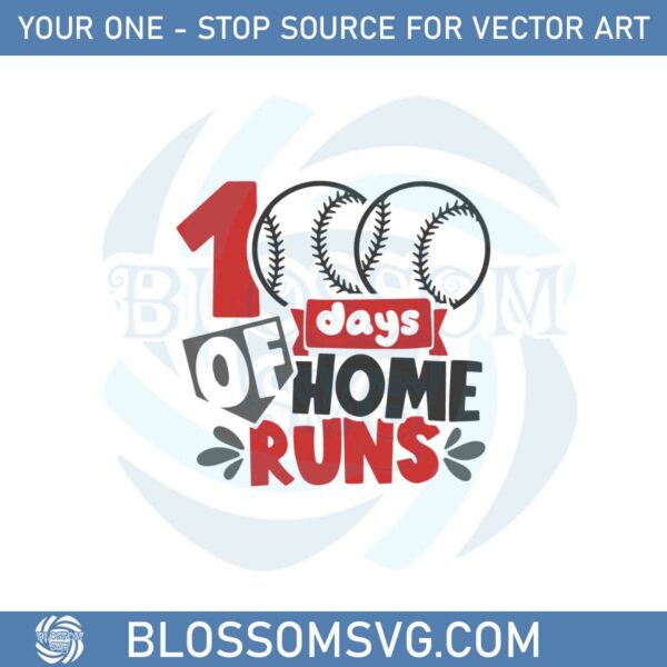100-days-of-home-runs-baseball-lover-student-svg-cutting-files