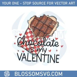 Chocolate Is My Valentine Lover Retro Svg Graphic Designs Files