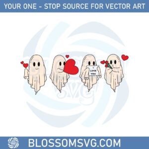 Cute Valentine Ghost Svg Best Graphic Designs Cutting Files