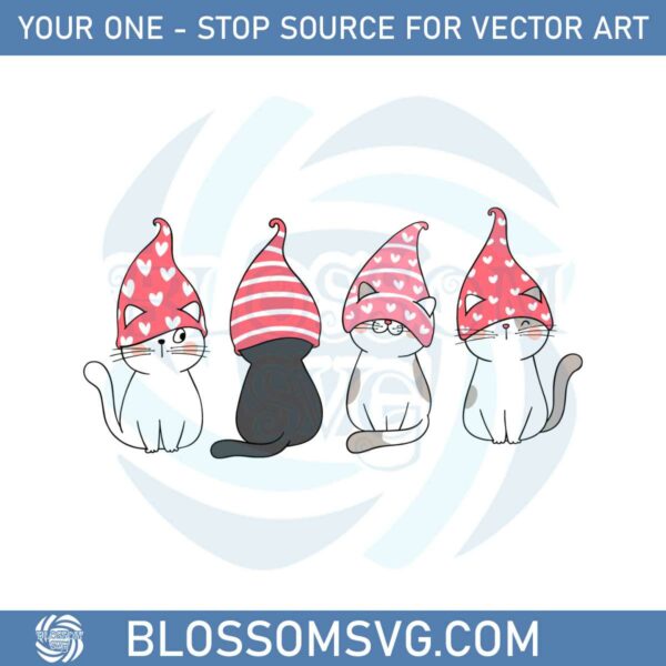 valentine-cat-with-gnome-hat-svg-for-cricut-sublimation-files