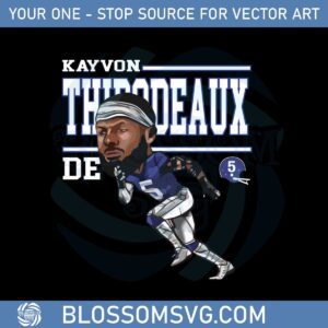 Kayvon Thibodeaux Cartoon New York Giants Svg Cutting Files
