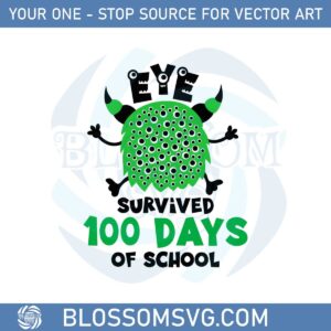eye-survived-100-days-of-school-svg-graphic-designs-files