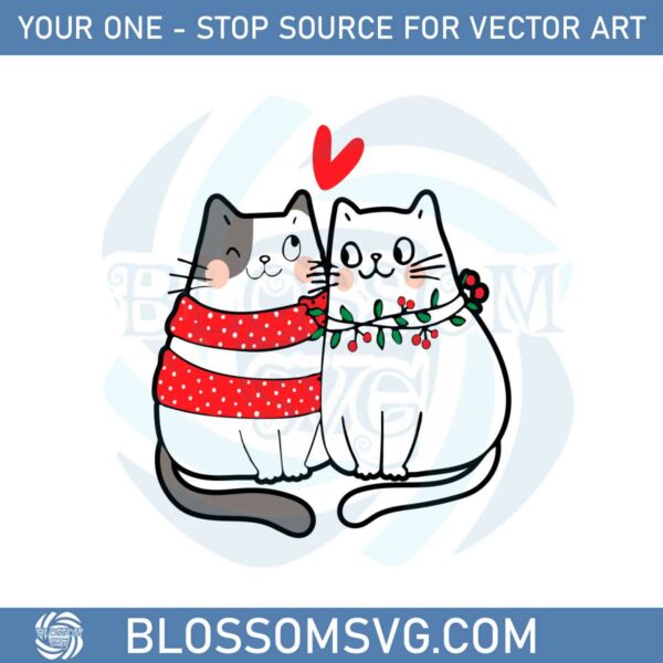 cute-valentine-cats-cat-couple-svg-graphic-designs-files