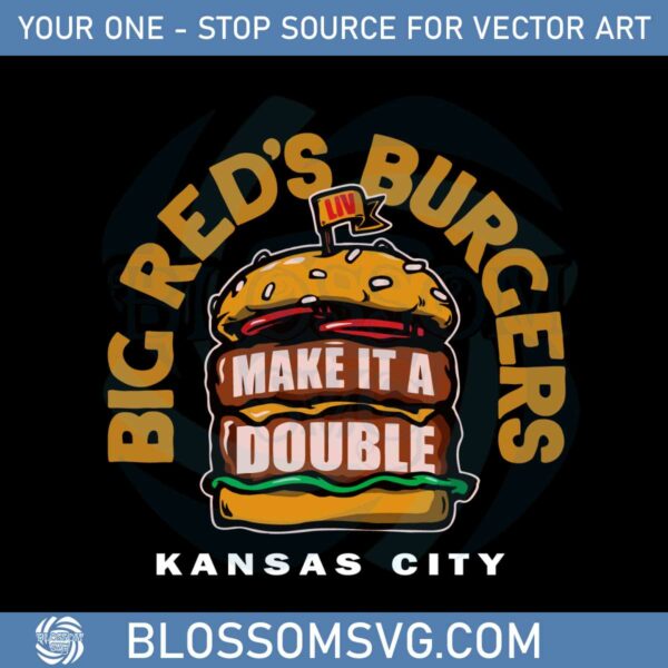 Big Red's Burgers Kansas City Chiefs SVG Graphic Designs Files