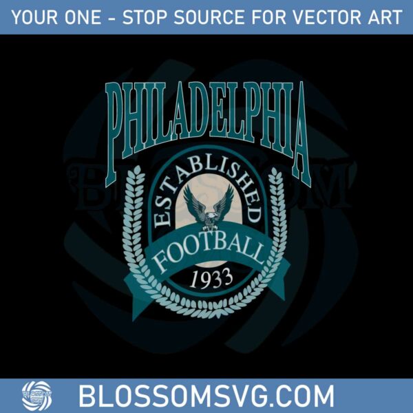 Vintage Philadelphia Football 1933 Svg Graphic Designs Files