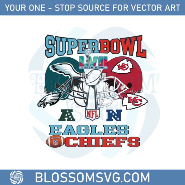 Super Bowl 2023 LVII Eagles VS Chiefs State Svg Farm Stadium Svg