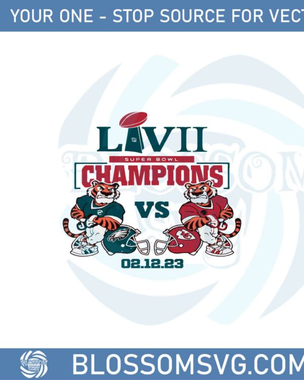 tigers-eagles-vs-chiefs-super-bowl-lvii-champions-2023-svg