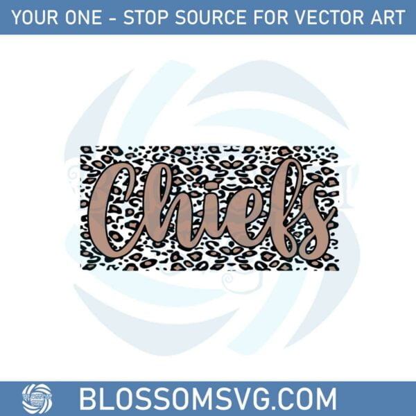 Chiefs Cheetah Leopard SVG For Cricut Sublimation Files