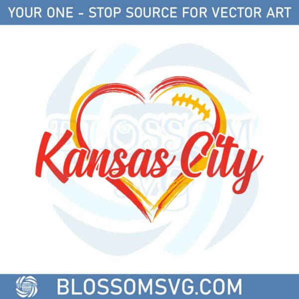 Love Kansas City Football Fan SVG Graphic Designs Files