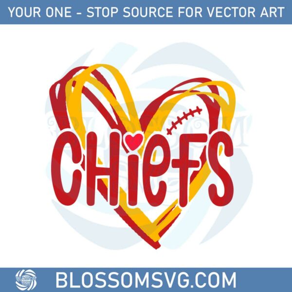 Kansas City Chiefs Football Love SVG Graphic Designs Files