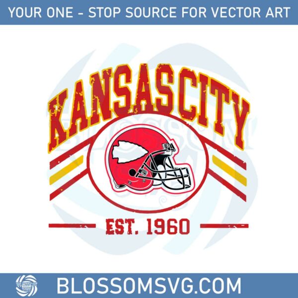 Vintage Style Kansas City Football SVG Graphic Designs Files