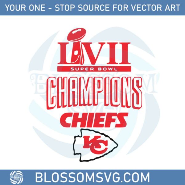 Kansas City Chiefs Super Bowl Lvii Champions Svg Cutting File