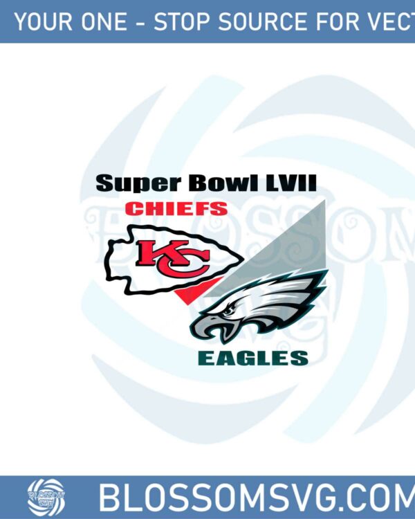 kansas-city-chiefs-vs-philadelphia-eagles-super-bowl-2023-svg
