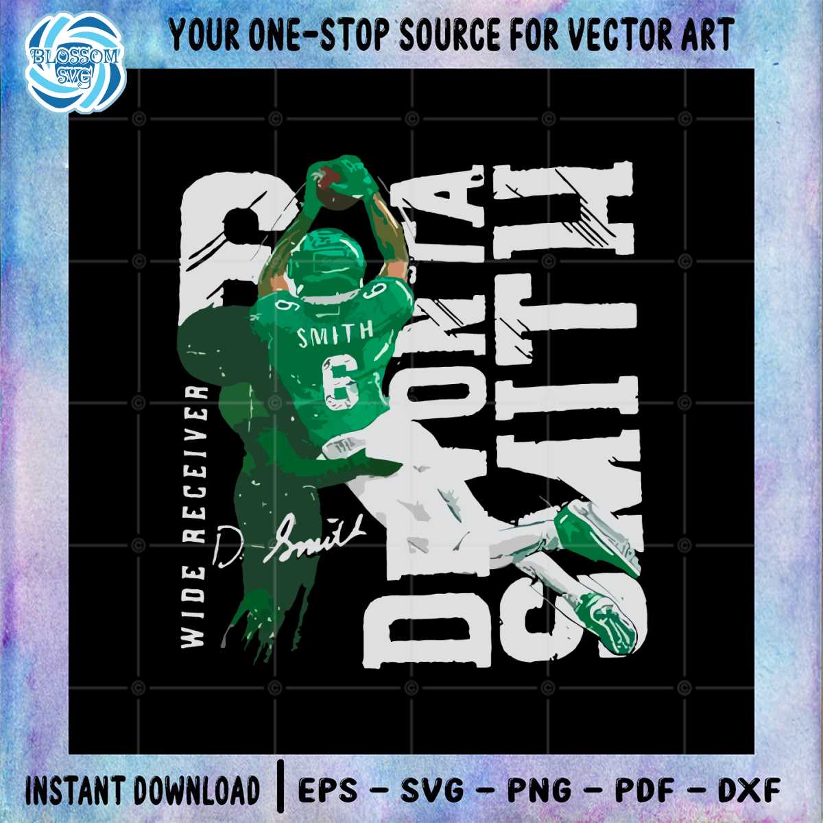 Devonta Smith Signature Philadelphia Eagles SVG Cutting Files