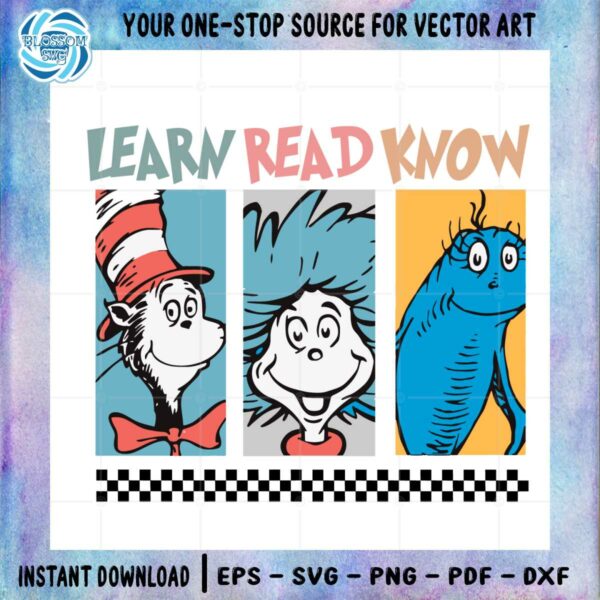 learn-read-know-dr-seuss-day-svg-graphic-designs-files