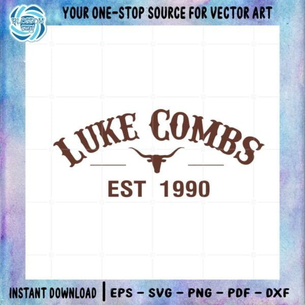 vintage-luke-combs-1990-bull-skull-luke-combs-svg-cutting-files