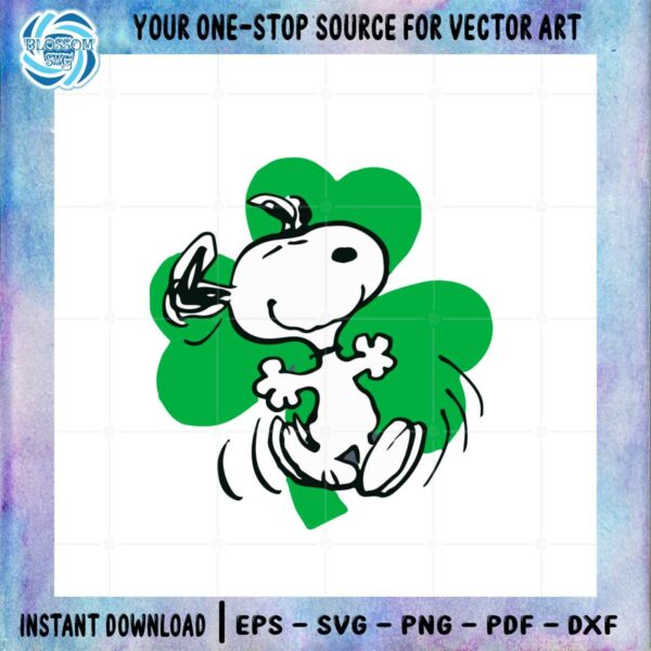 Peanuts Dancing Snoopy St Patrick's Day SVG Cutting Files