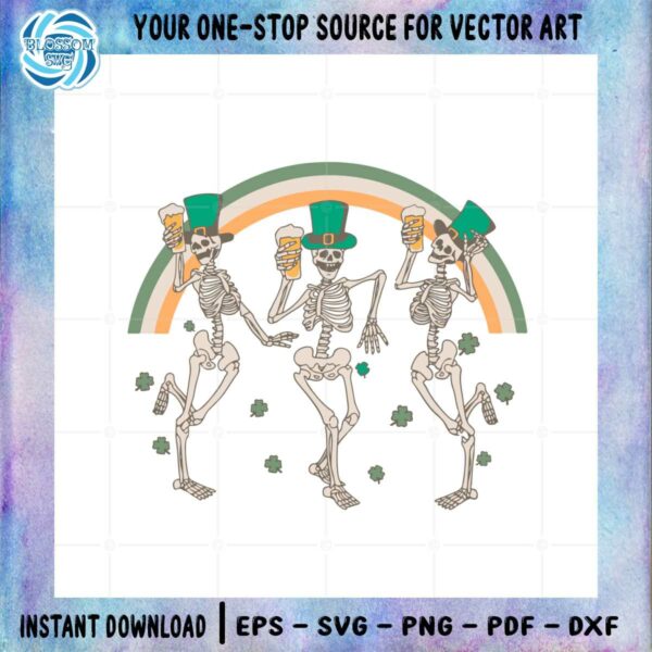 St Patricks Day Festival Skeletons SVG Graphic Designs Files