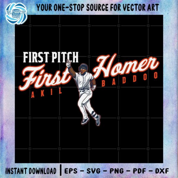 first-pitch-first-homer-akil-baddoo-svg-graphic-designs-files