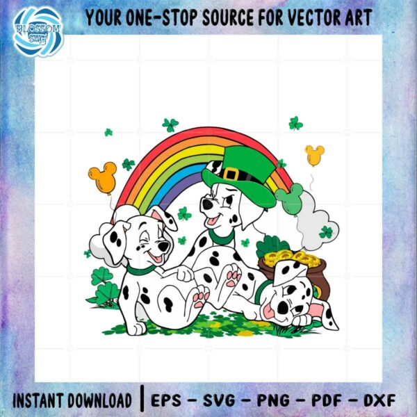 Disney 101 Dalmatian Dogs Happy St Patrick's Day SVG Files
