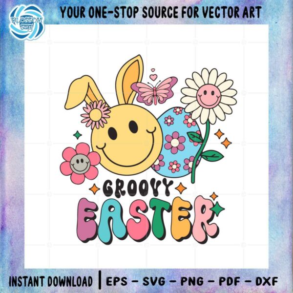 groovy-retro-cute-easter-bunny-svg-graphic-designs-files