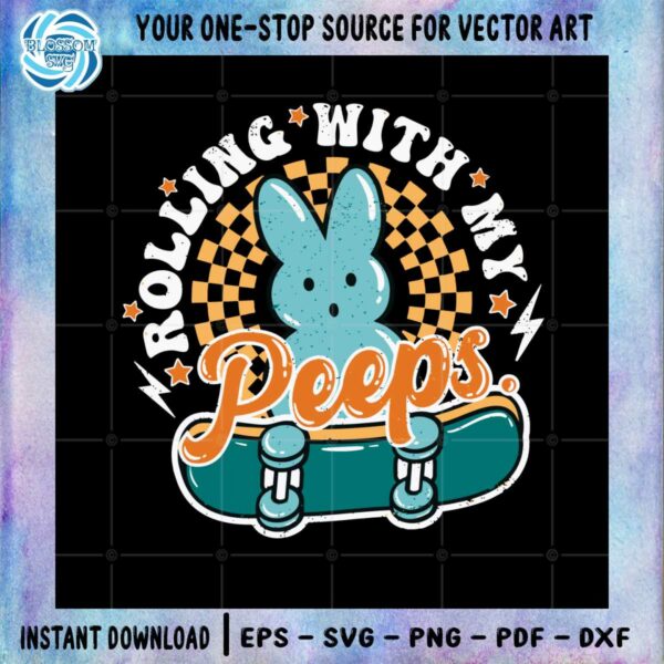 rolling-with-my-peeps-cute-retro-easter-bunny-svg-cutting-files