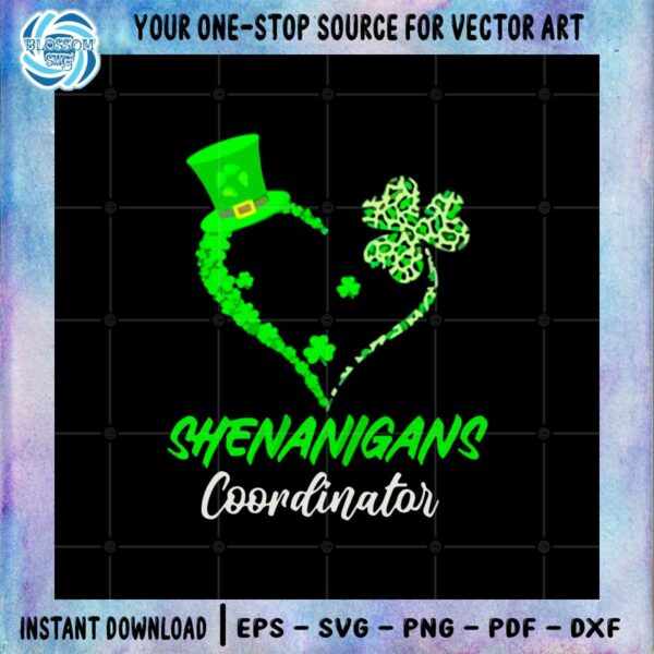 shenanigans-coordinator-green-heart-shamrock-st-patricks-day-svg