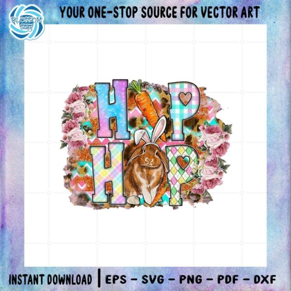 hiphop-bunny-flower-png-files-and-png-sublimation-designs