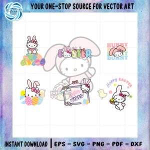 Cute Easter Kitty Bundle SVG Files for Cricut Sublimation Files
